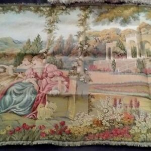 Elegant Tapestry Wall Art with Pastoral Scene